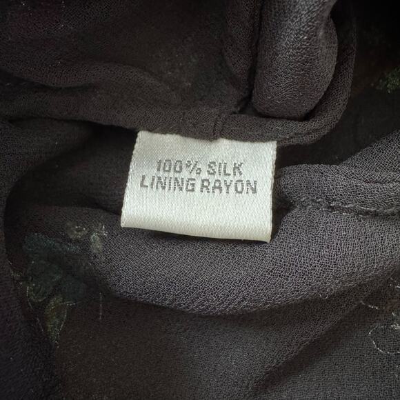 Boston Proper Silk Sheer Embroidered Sequin Off Shoulder Top Women's Large Fairy - Picture 7 of 12